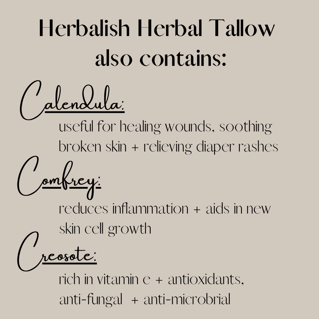 Herbal Tallow (Eczema, Rash, Psoriasis, Sensitive Skin)