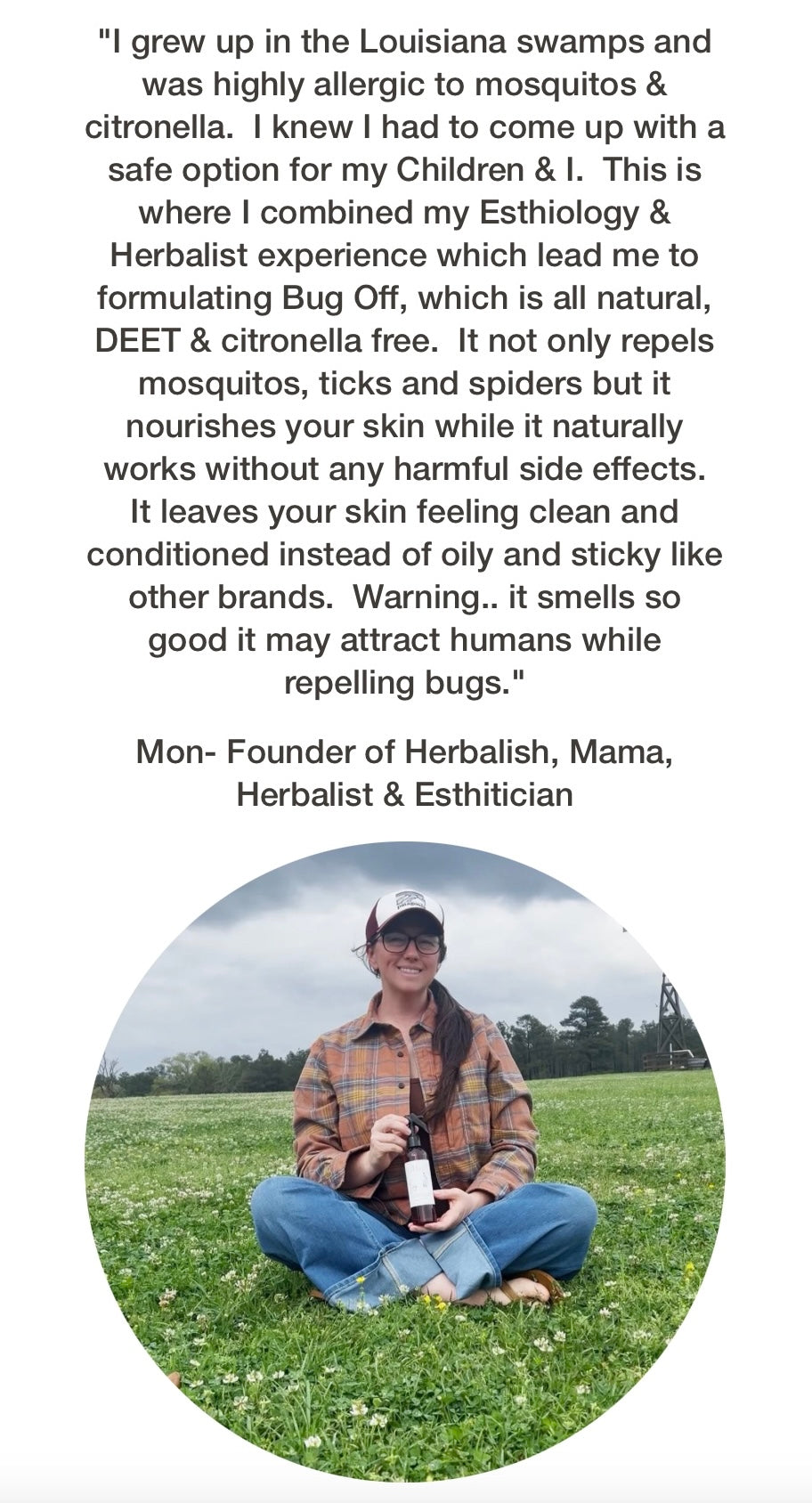Bug Off (Bug Repellent) DEET & CITRONELLA FREE