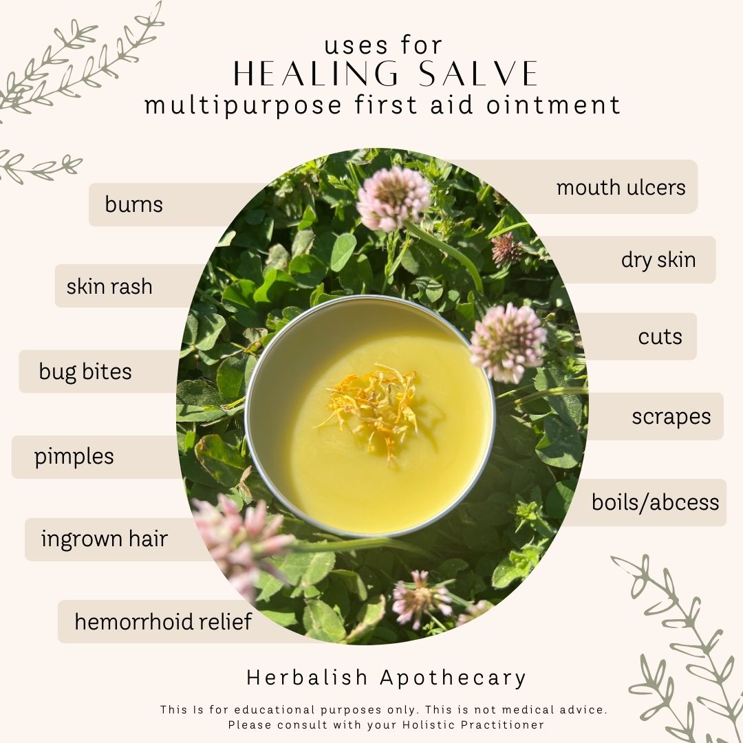 Healing Salve (First aid ointment) Cuts-bites-dry skin-rash-ulcers-pimples