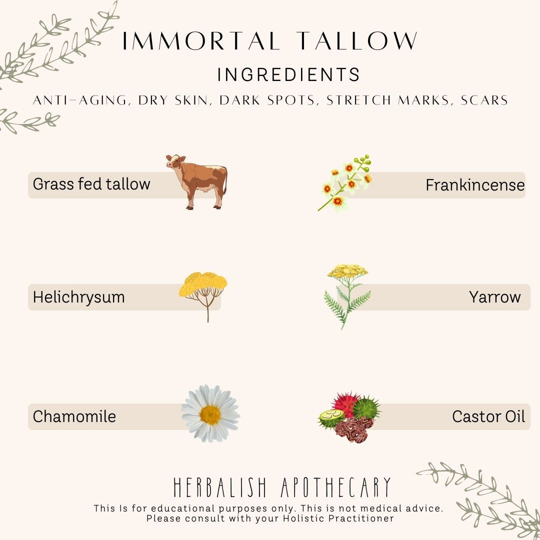 Immortal Tallow Face Cream (Anti-aging-scars-dark spots-tighten)