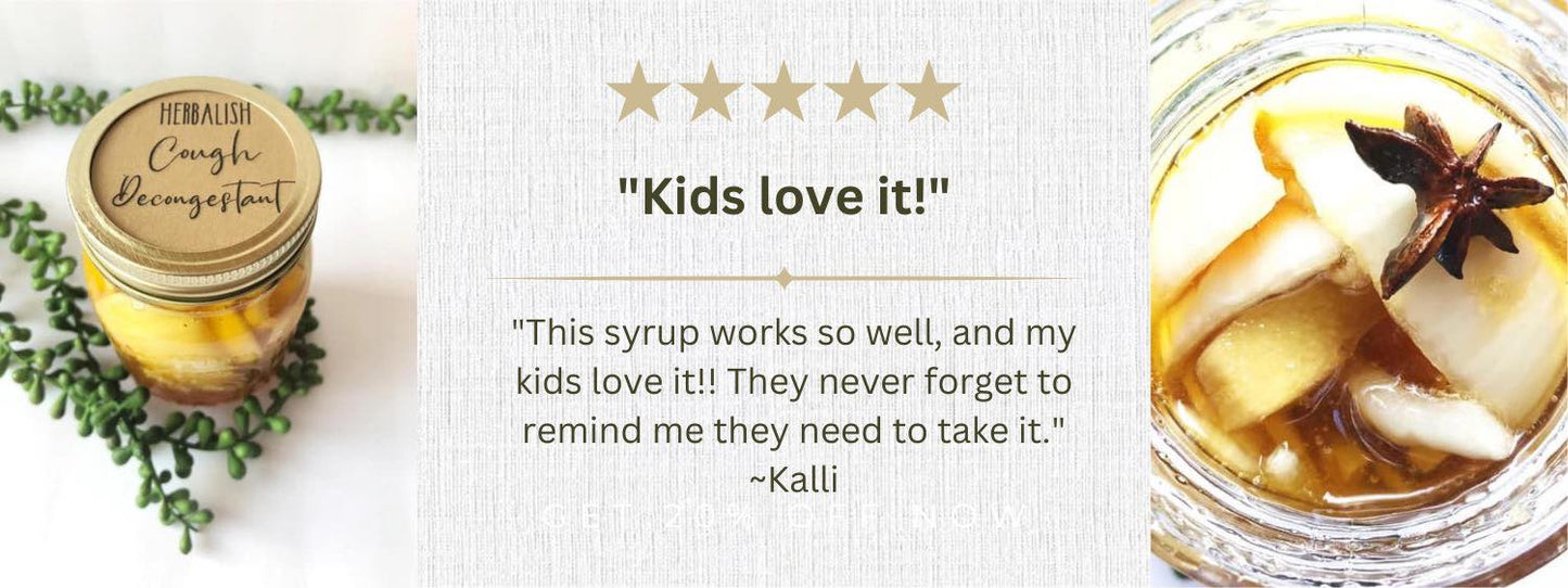 Cough Decongestant Syrup (Cough, Congestion, RSV, Throat, Lung Health)