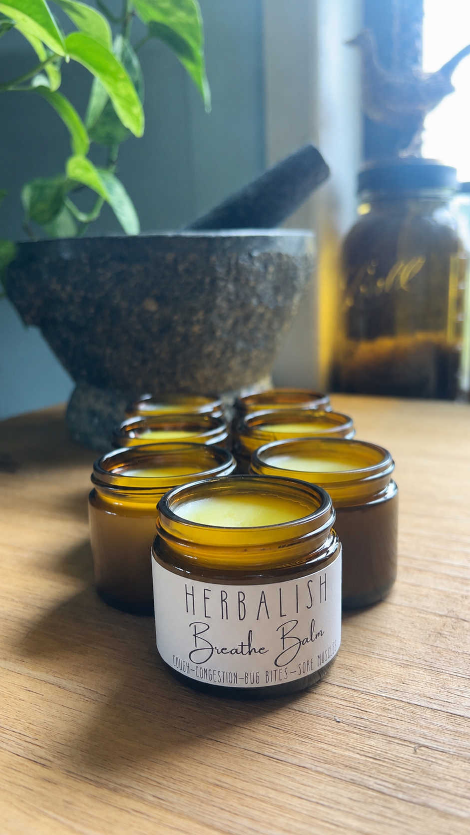Breathe Balm (Congestion, Sore muscle relief & Sinus Support, Bug Bite Soother)