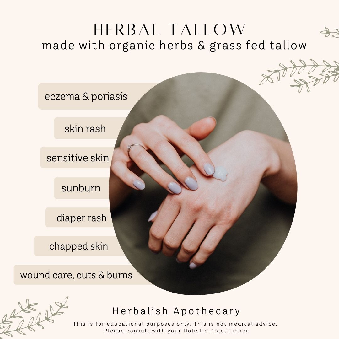 Herbal Tallow (Eczema, Rash, Psoriasis, Sensitive Skin)